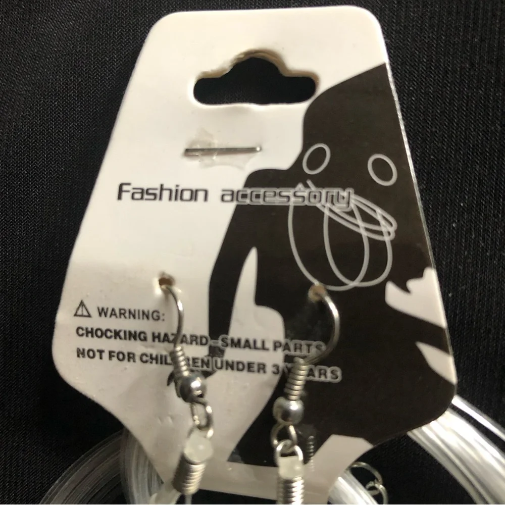 Fashion Accessory White & Iridescent Bead Necklace and Earring Set - Picture 7 of 9